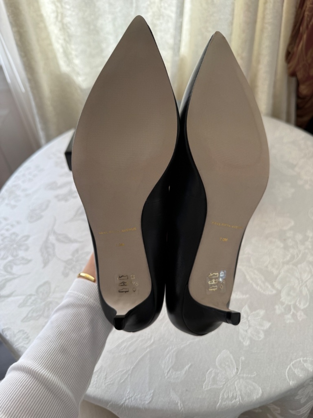 Saks Fifth Ave Black Pumps - Picture 4 of 4